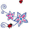 Flower with ladybug