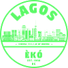 Lagos Neon Skyline Green