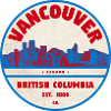 Vancouver Skyline Retro Badge Canada