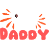 Dog Daddy Cheerful Typo and Orange