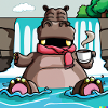 hippo with cofee