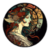 Mystical woman art nouveau way