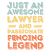 Lawyer fencing retro