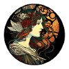 Mystical woman art nouveau way
