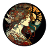 Mystical woman art nouveau way