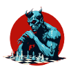 Demon Playing Chess
