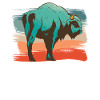 Animal bison illustration