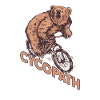 Bear Biker Radrennfahrer Cycopath