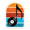 Musique Note Vinyle Rétro