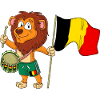Lion au drapeau belge