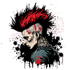 Flame Mohawk Punk