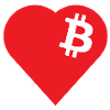 Red Bitcoin Heart