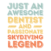 Dentist skydiving retro