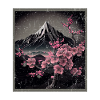 Vintage Japanese Sakura Cherry Blossom Temple