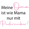 Oma mit Puderzucker