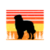 Carpathian Shepherd Dog Silhouette Retro Sunset