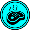 Steak icon circle