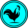 Rooster animal circle