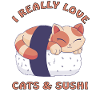 I love cats and sushi