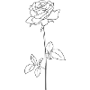 Simple rose motif