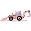 Traktorgravergraver Rosa