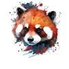 Cute red panda colorful for red panda lovers