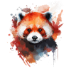 Cute red panda colorful for red panda lovers