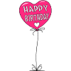 Balloon Happy Birthday Pink