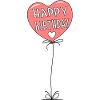 Balloon Happy Birthday Pink
