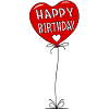 Balloon Happy Birthday Red