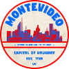 Montevideo Uruguay Skyline Emblem Design