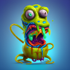 Green slimy monster design