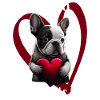Joyeuse Saint-Valentin Français Bulldog