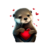 Otter Happy Valentines Day