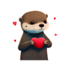 Loutre Bonne Saint-Valentin