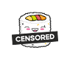 Funny censored maki roll
