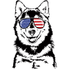 POMSKY America Flag Dogs Wilsigns