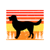Allemand Pointer Chien Silhouette Rétro