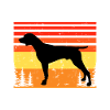 Allemand Pointer Chien Silhouette Rétro