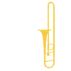 Trombone Instrument American Flag, Patriotic