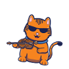 Violon Violoniste Jazz Cat