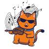 Violin Violinist Jazz Cat