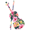 Violon Violoniste Fleur Tropicale