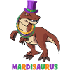 MARDISAURUS Mardi Gras Dinosaurus