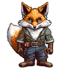 Post-apocalyptic Cyber-punk Red Fox