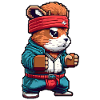Karate Hamster Fighter Pixel Art