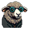 Nerdy University Sheep in Glasses