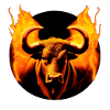 Bull on Fire