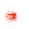 Pagode Zen en rouge abstrait