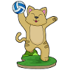 Cat Volleyball Player Volleyball